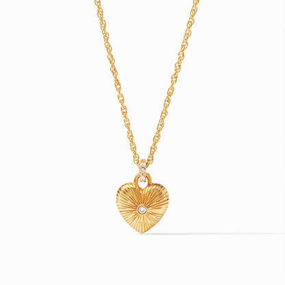 Esme Heart Solitaire Necklace in Cubic Zirconia