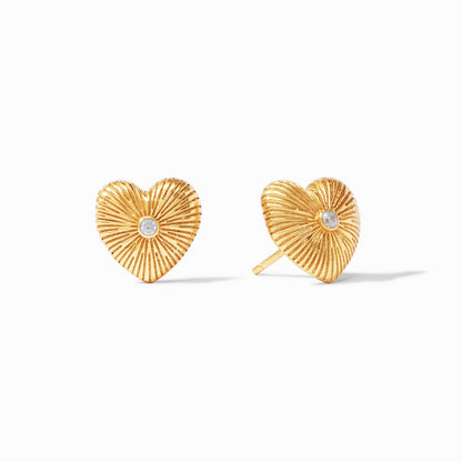 Esme Heart Stud in Cubic Zirconia