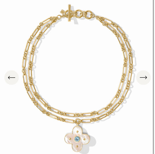 Colette Statement Necklace - Chalcedony Blue