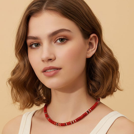Disc Beaded Necklace