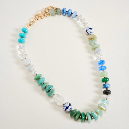 Mixed Beaded Statement Necklace