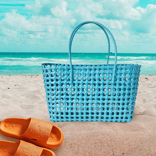 Jelly Tube Tote Bag / Shoulder Bag in Turquoise