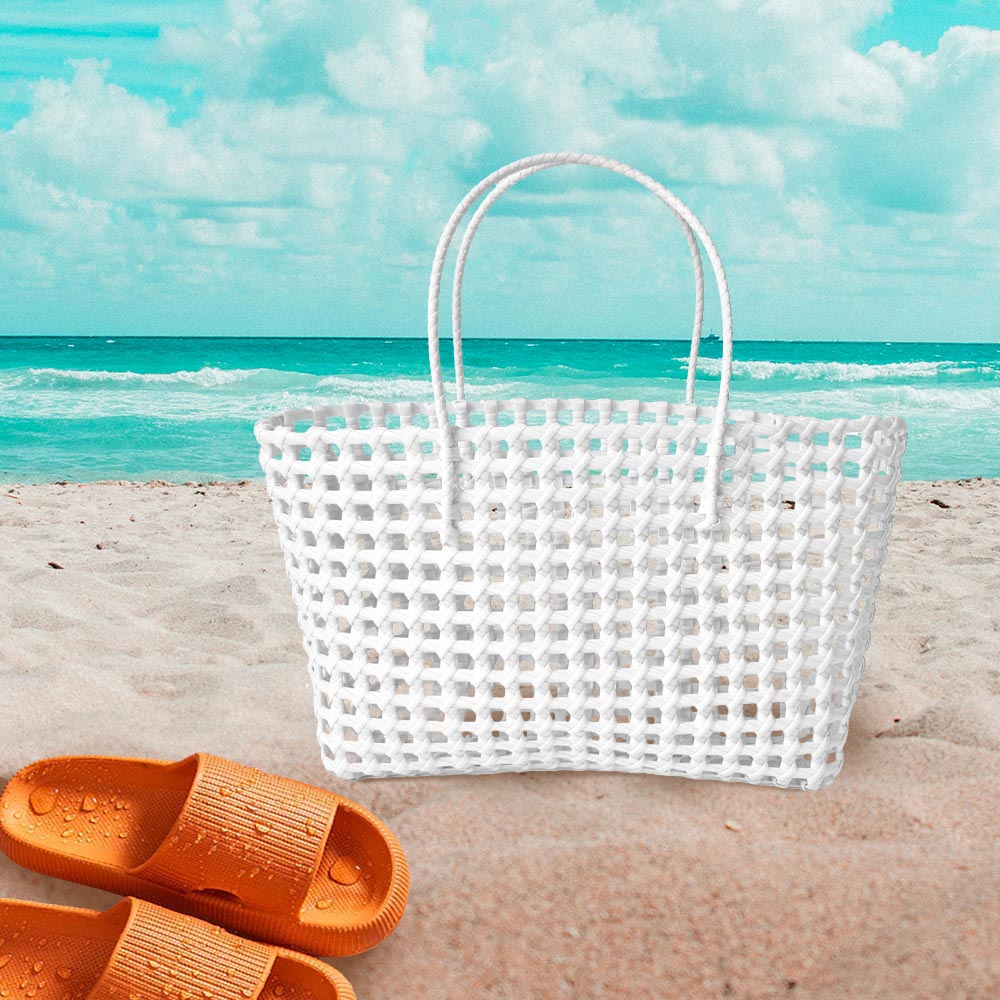 Jelly Tube Tote Bag / Shoulder Bag in White