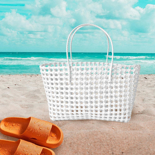 Jelly Tube Tote Bag / Shoulder Bag in White