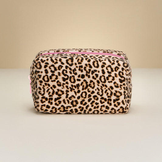 Leopard Pattern Print Cosmetic Pouch Bag Organizer
