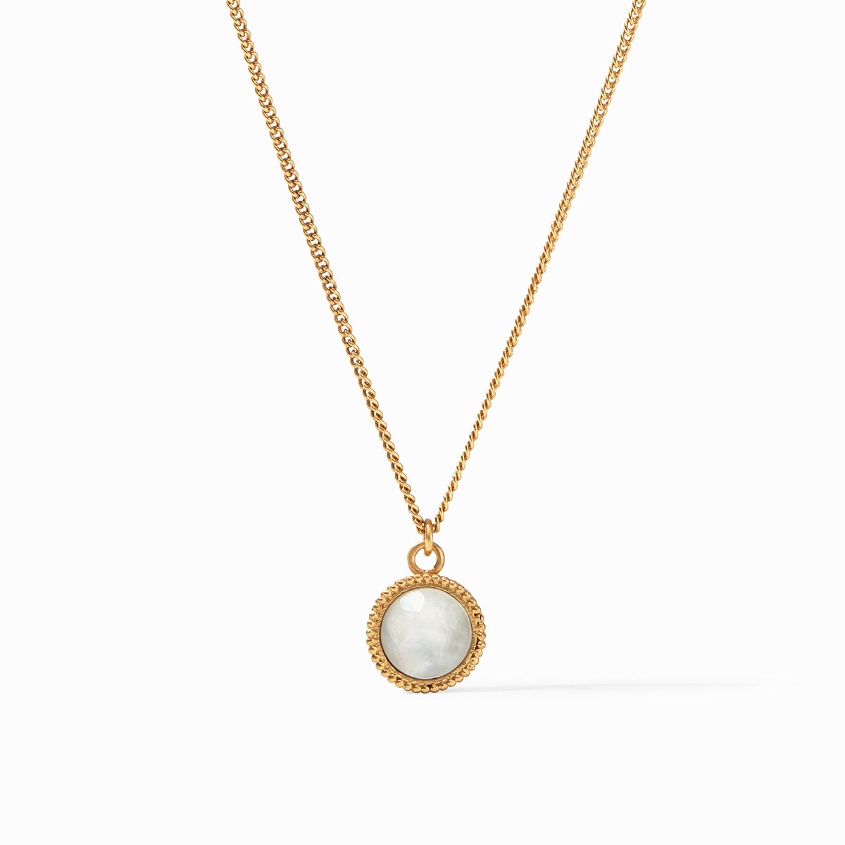 Fleur-de-Lis Solitaire Necklace in Iridescent Clear Crystal