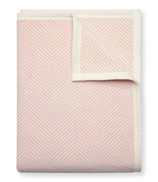Harborview Herringbone Blush Blanket