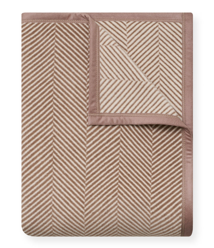 Harborview Herringbone Sepia Blanket