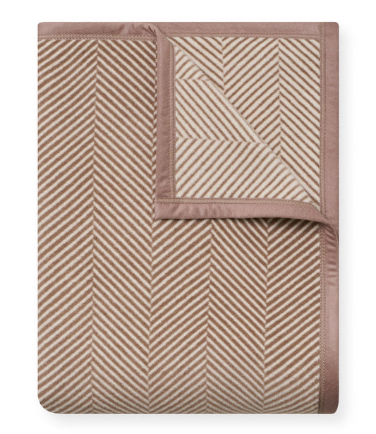 Harborview Herringbone Sepia Blanket