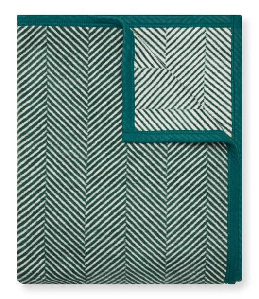 Harborview Herringbone Evergreen Blanket Original