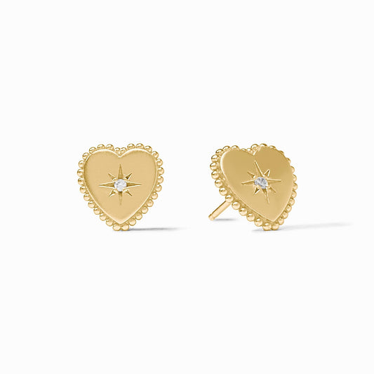 Heart Stud - Cubic Zirconia