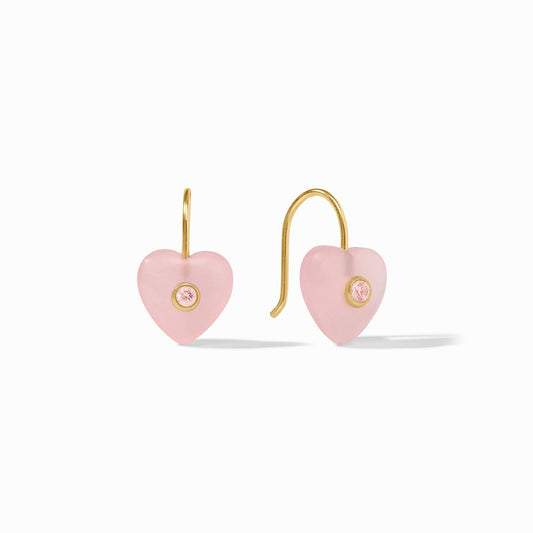 Heart Earring - Pink Quartz