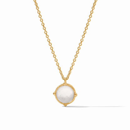 Honeybee Solitaire Necklace in Iridescent Clear Crystal