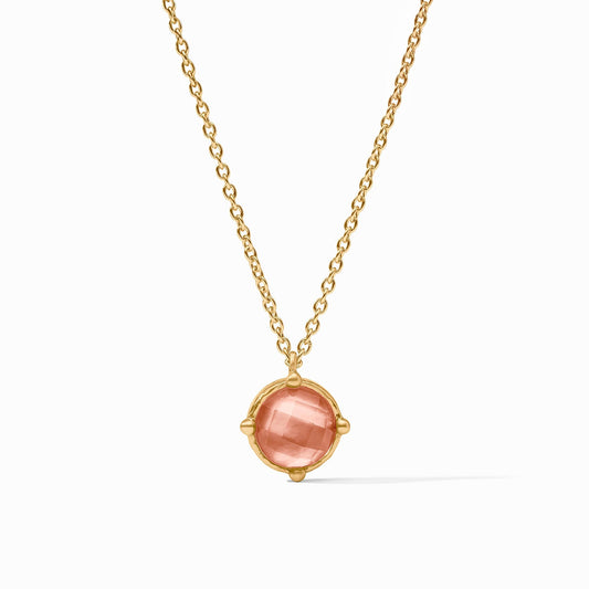 Honeybee Solitaire Necklace - Iridescent Melon