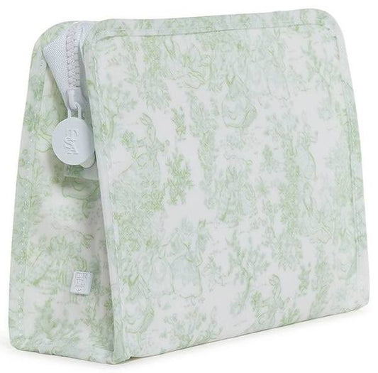 ROADIE MEDIUM Zip Pouch -
  BUNNY TOILE GREEN