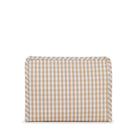 Roadie Medium Zip Pouch - Gingham New Khaki 3