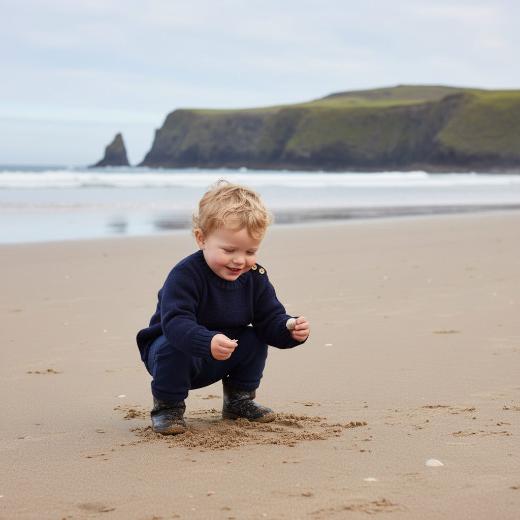 Little La La Solid Button Knit Sweater