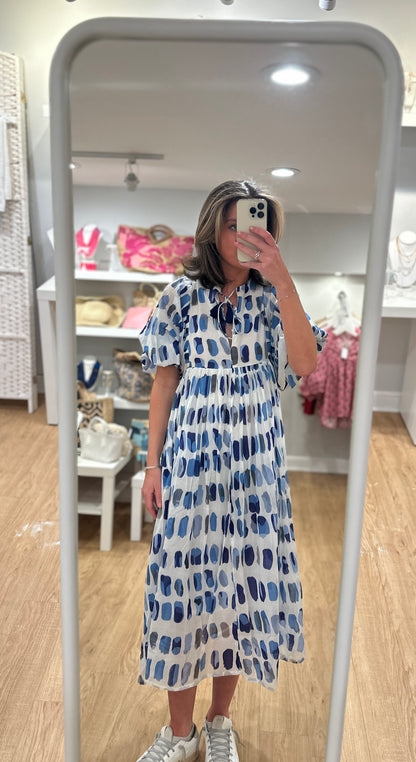 Mylah Midi Dress in Blue