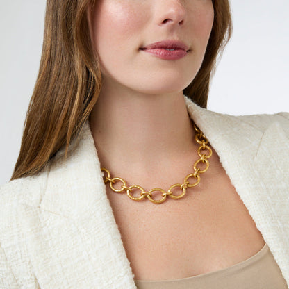 Catalina Demi Link Necklace in Pearl