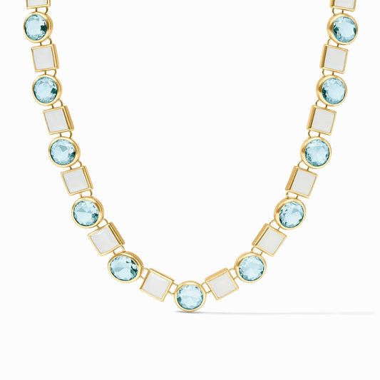 Jolie Tennis Necklace - Aquamarine Blue