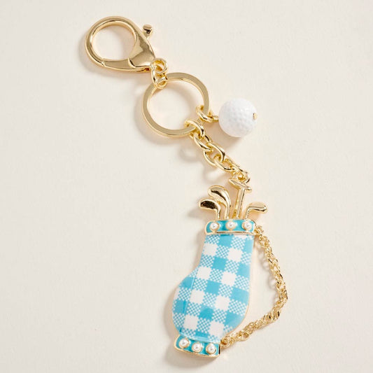 Golf Bag Charm Drop Keychain Bag Charm in Blue