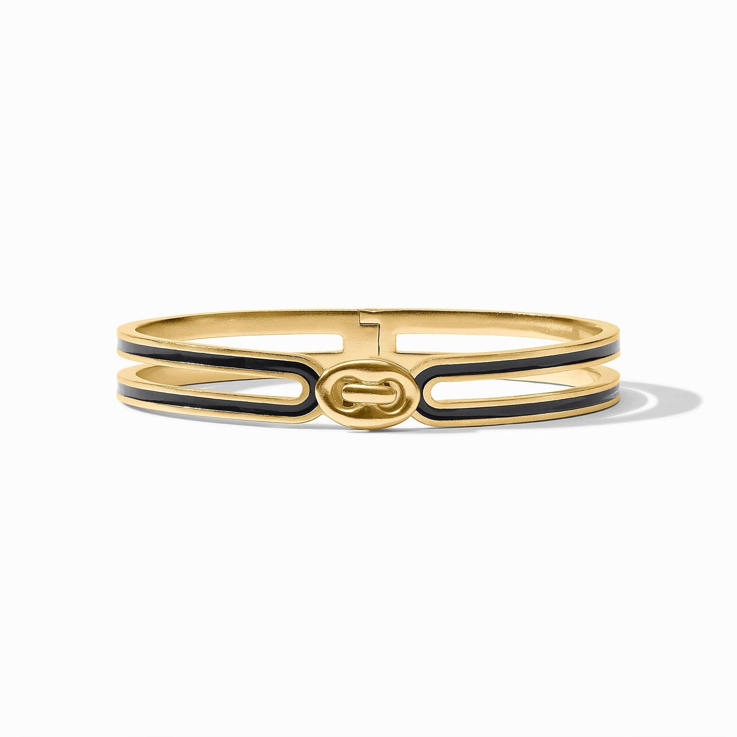 Laguna Enamel Hinge Bangle - Obsidian Black