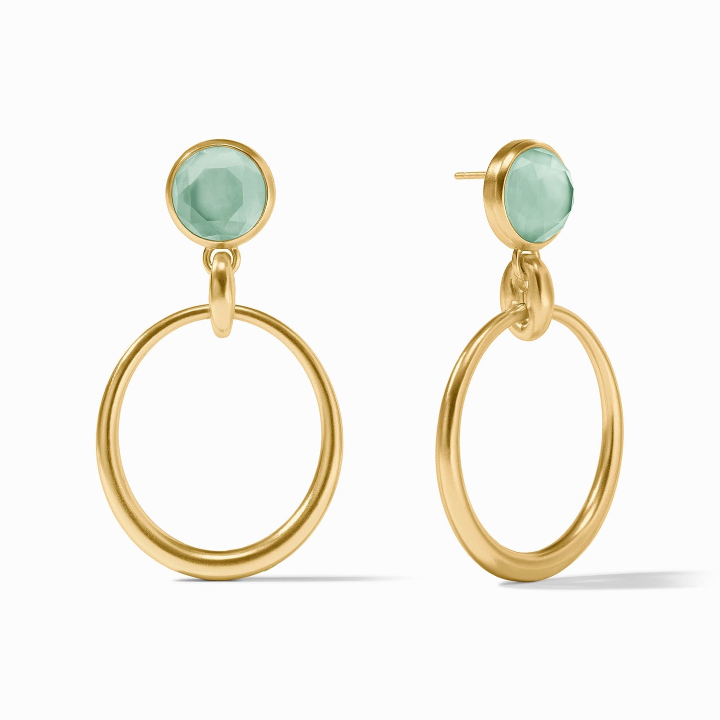 Laguna Statement Earring - Iridescent Aquamarine Blue