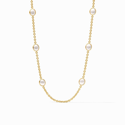 Laguna Stone Station Necklace - Pearl