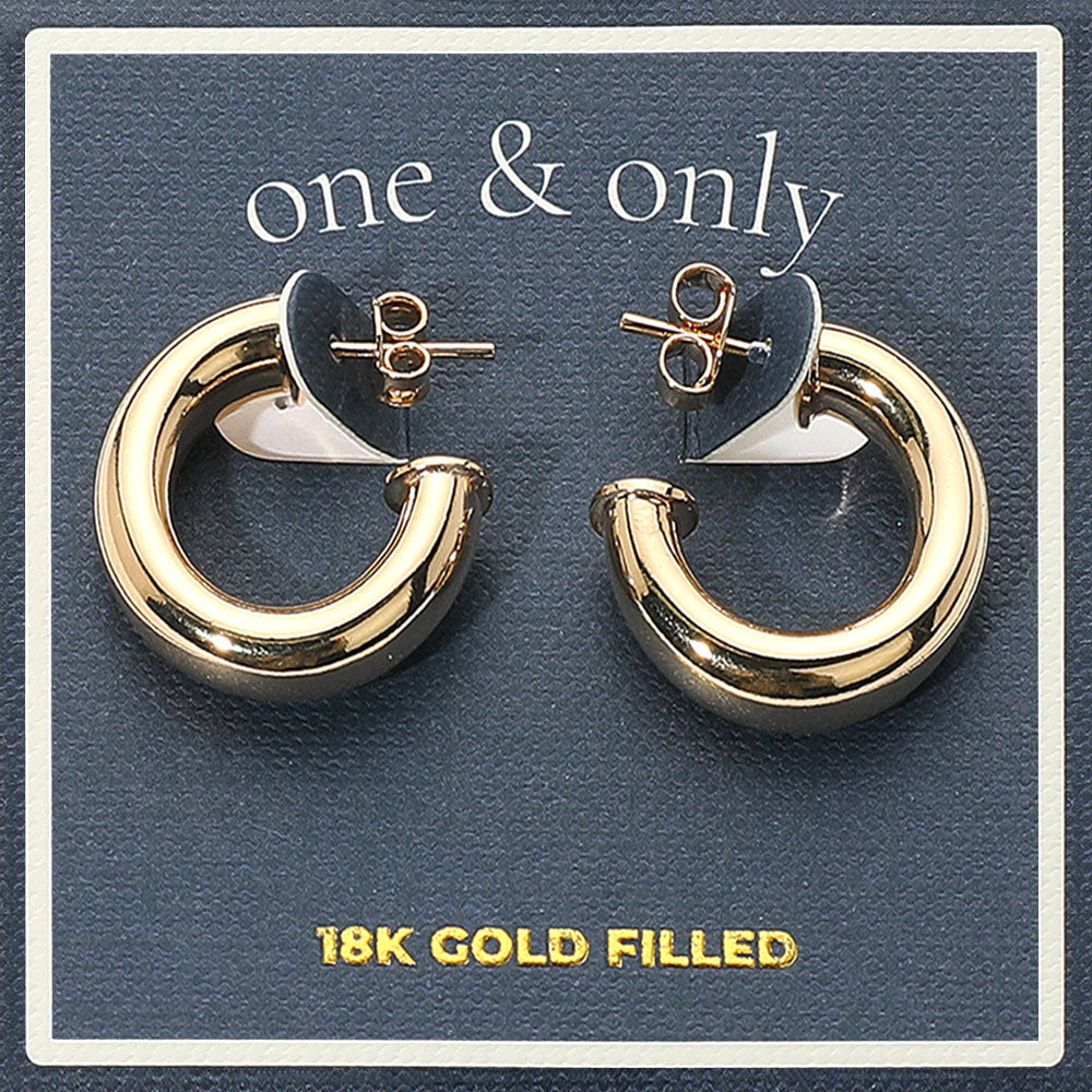 18K Gold Filled Hoop Earrings