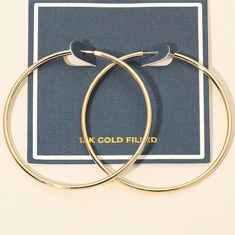 18K Gold Filled Classic Hoop Earrings