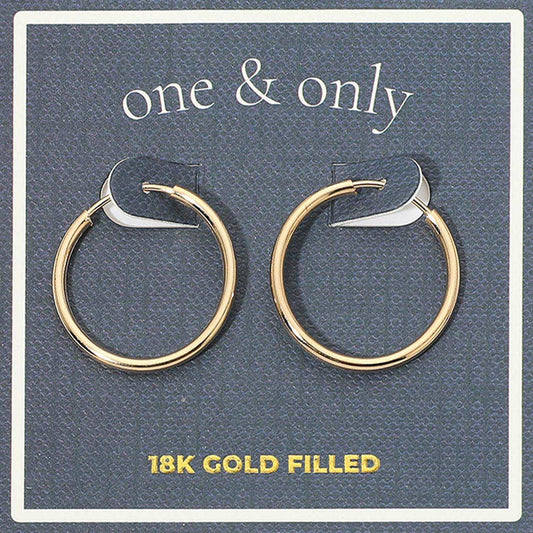 18K Gold Filled Classic Thin Hoop Earrings
