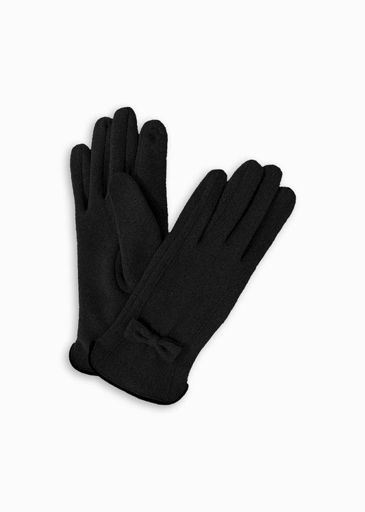 Ribbon Tie Classic Gloves in Black