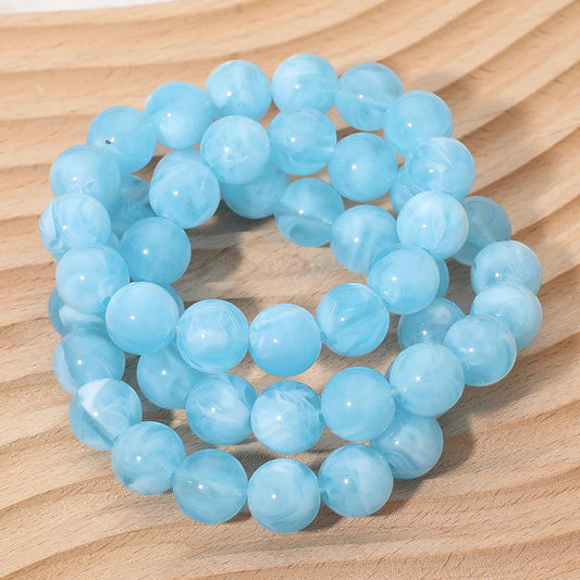 3PCS - Natural Stone Beaded Stretch Multi Layered Bracelets