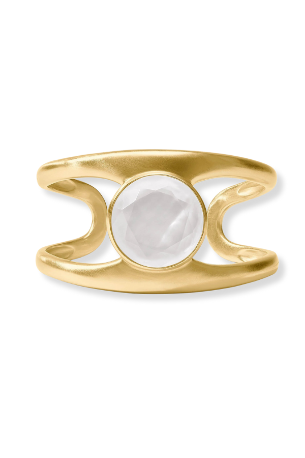 Laguna Stone Cuff - Iridescent Clear Crystal