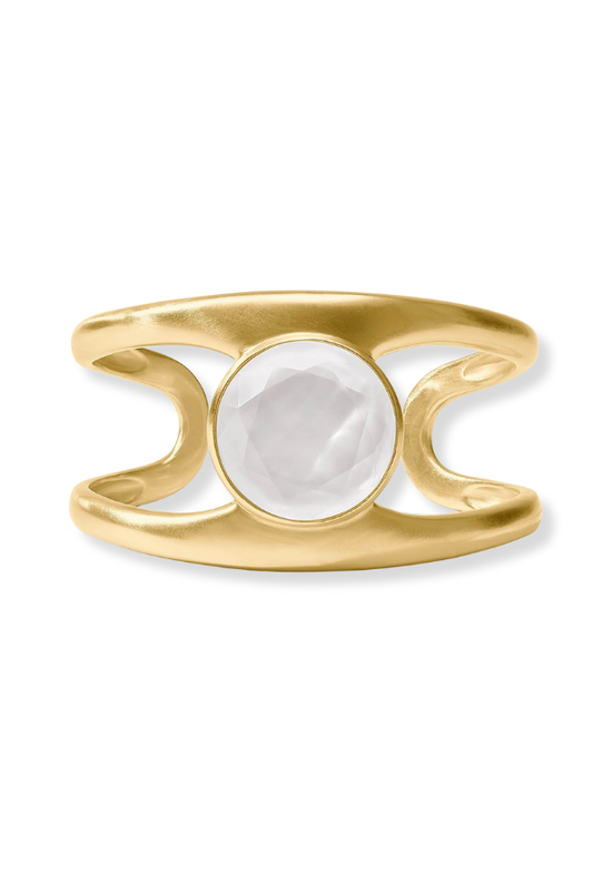 Laguna Stone Cuff - Iridescent Clear Crystal