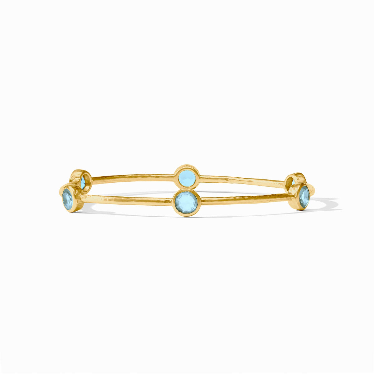 Milano Luxe Bangle in Clear Chalcedony Blue
