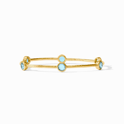 Milano Luxe Bangle in Clear Chalcedony Blue