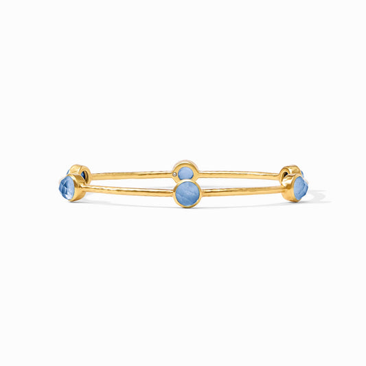 Milano Luxe Bangle in Iridescent Chalcedony Blue