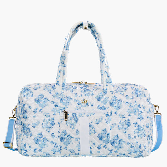 24 + 7 Weekender Duffle - Denim Floral / White Stripe