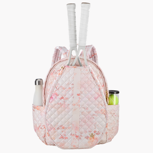 24 + 7 Tennis Backpack-Petal Pink Rose Print