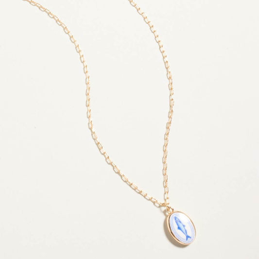 Coastal Sardine Tile Pendant Necklace