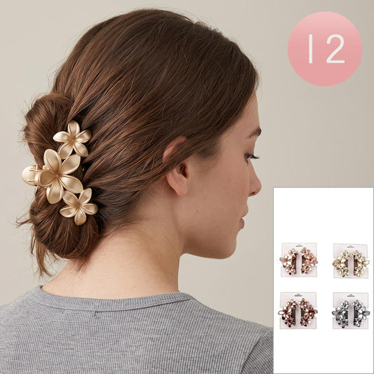 Floral Hair Claw Clip