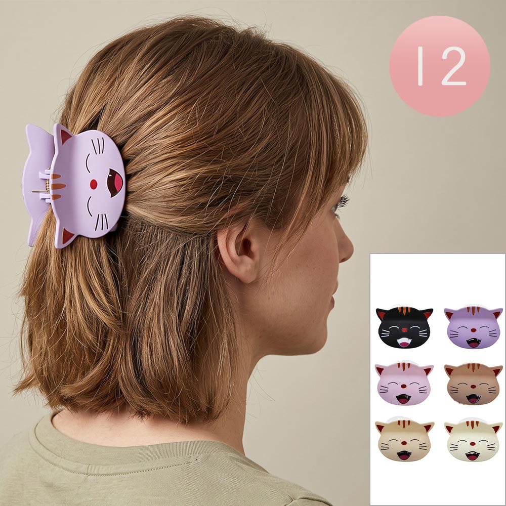 Cute Cat Hair Claw Clips