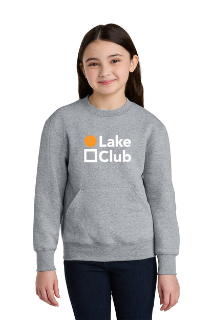 Port & Co Youth Core Fleece Crewneck Pocket Sweatshirt