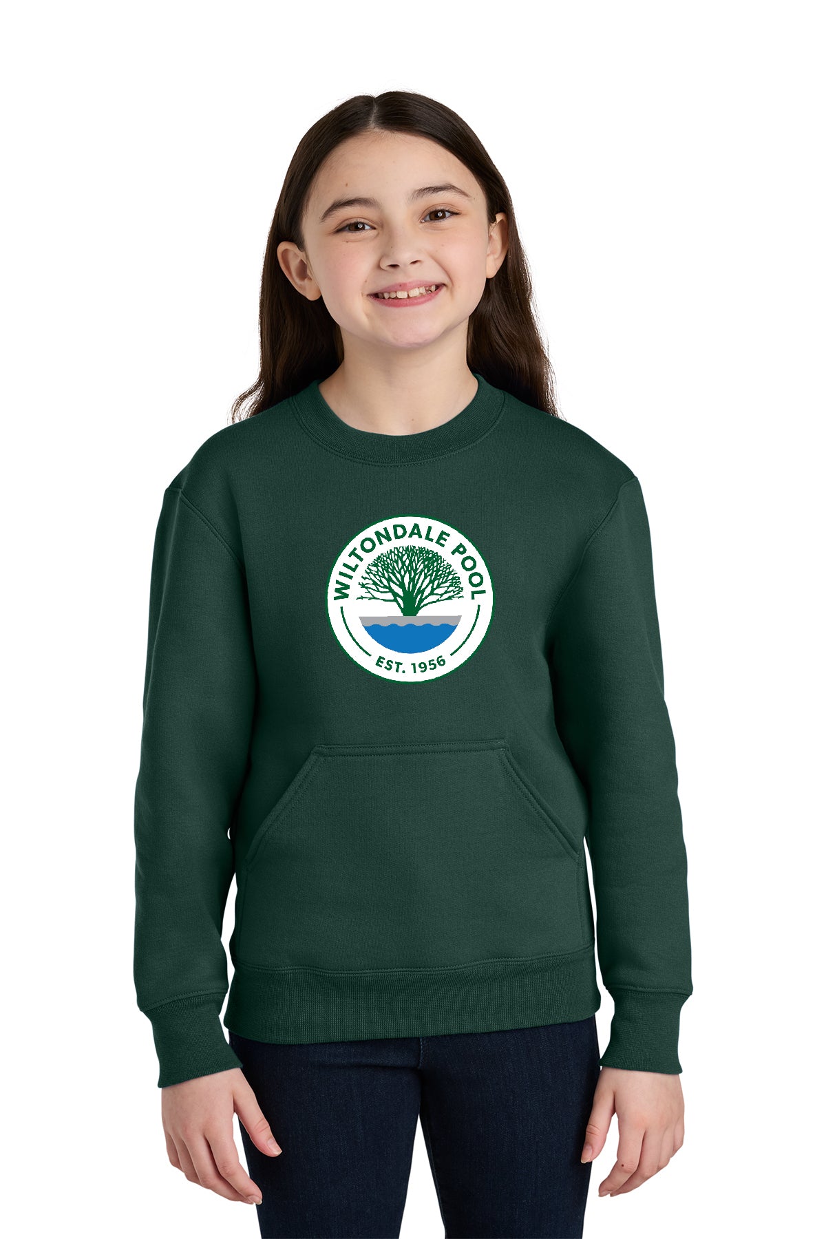 Wiltondale - Port & Co Youth Core Fleece Crewneck Pocket Sweatshirt