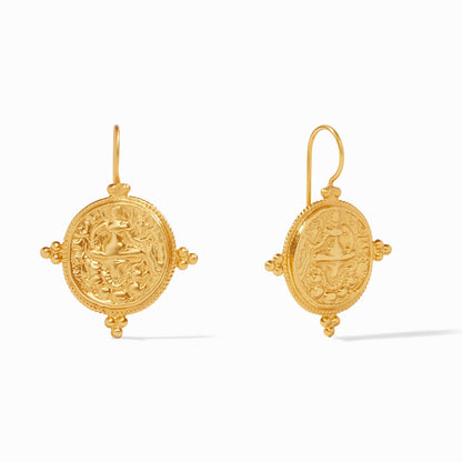 Quatro Coin Earring in Gold