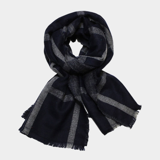 Stylish Soft Classic Checkered Scarf Black and Grey