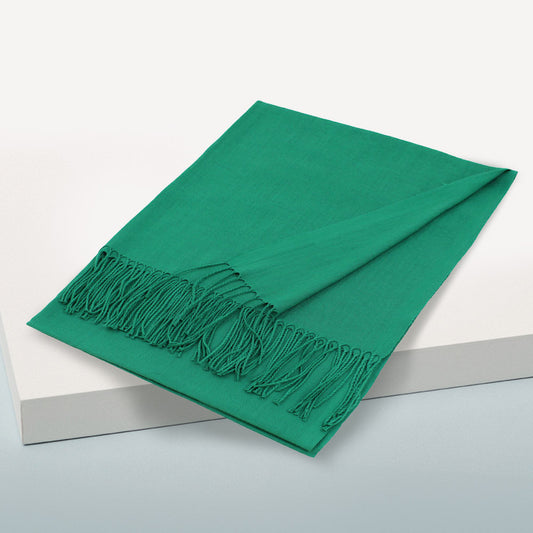 Solid Color Pashmina Scarf Shawl Green
