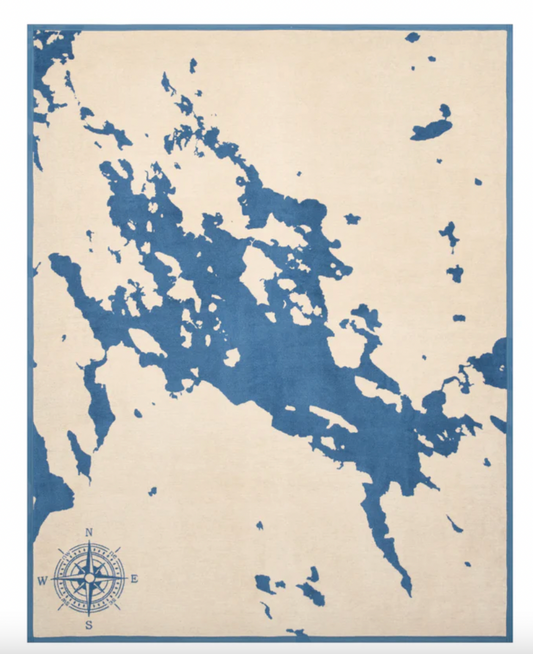 Lake Winnipesaukee Map Blanket