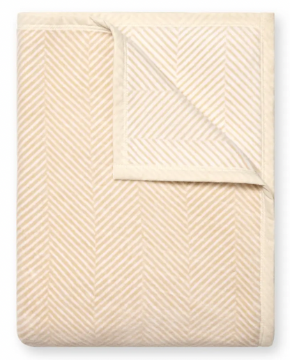 Harbor view herringbone cream blanket original